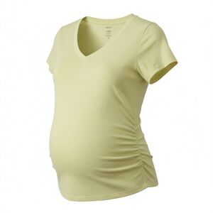 Sonoma maternity Light Yellow V-Neck Short Sleeve Tee size small